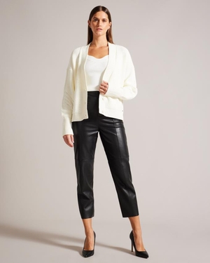 Cardigan Ted Baker Easy Fit Knitted Blanche Femme | NRM-95851989